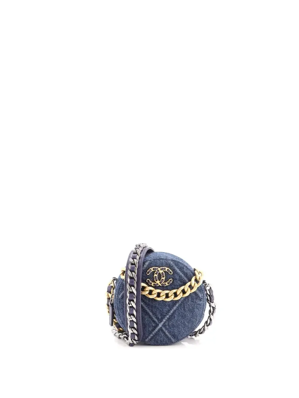 Chanel 19 Round Clutch With Chain #299253C26B
